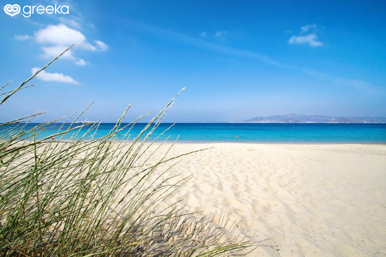 Plaka beach in Naxos, Greece