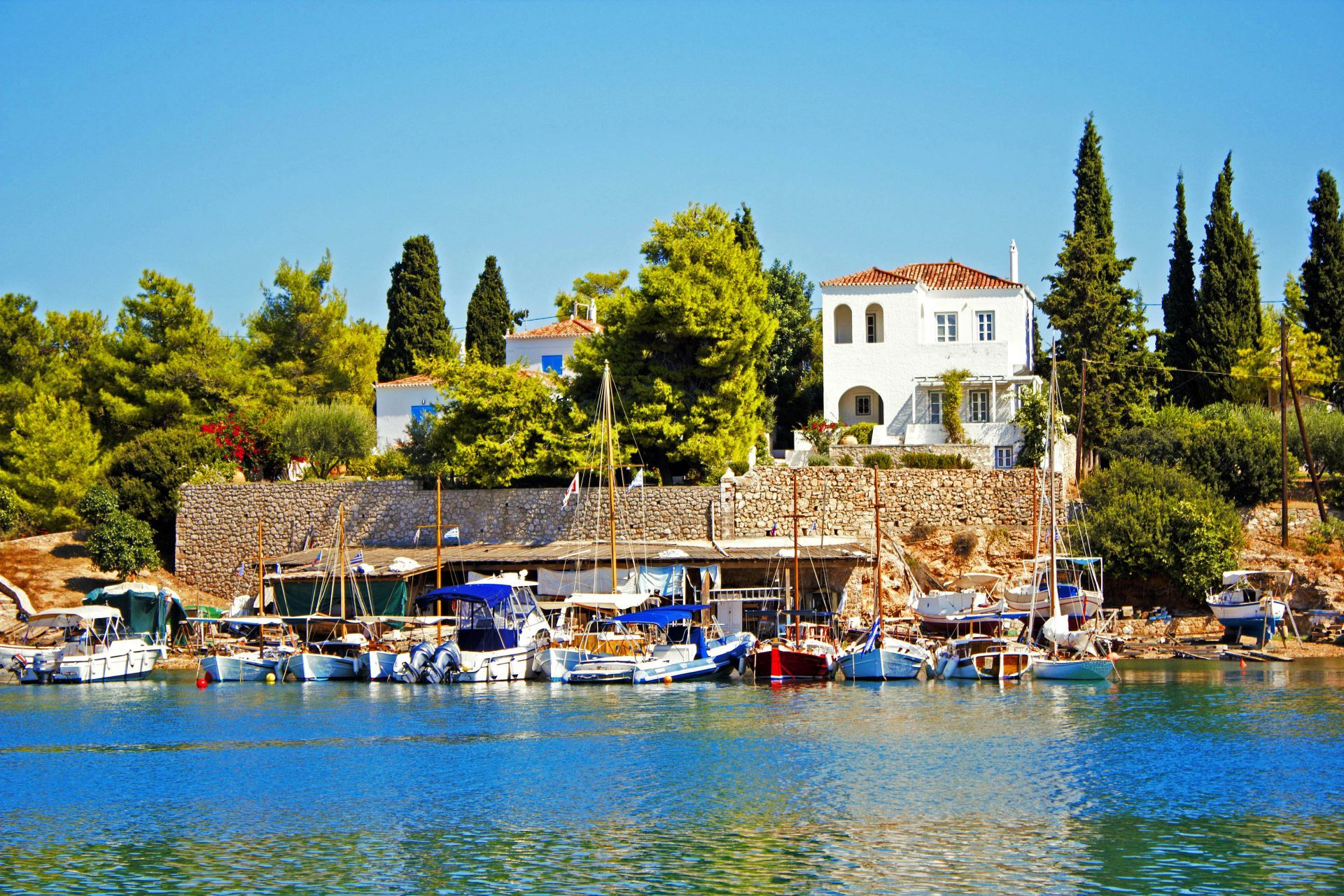 The old harbour near the town